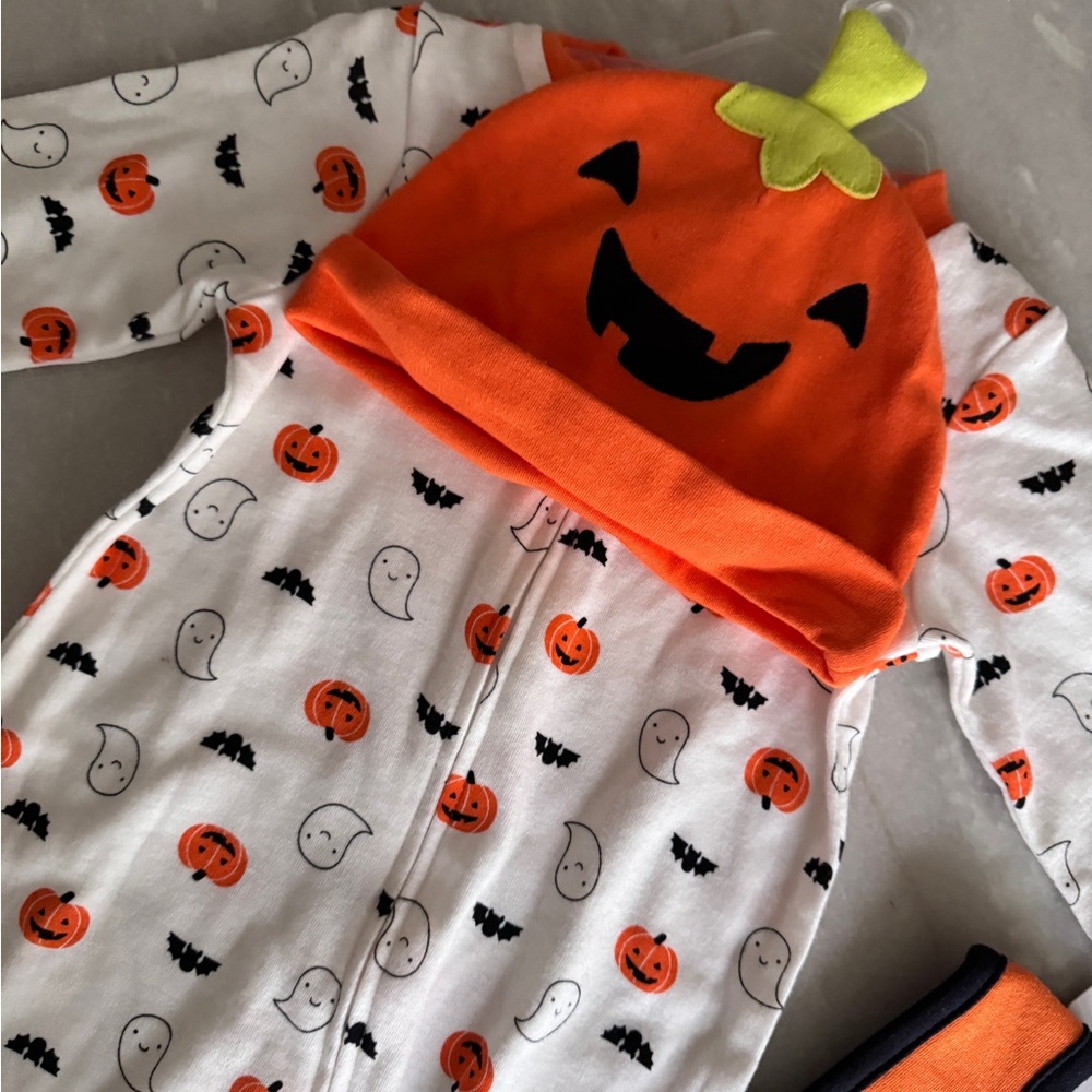 Halloween baby Romper with beanie - Picture 5 of 8